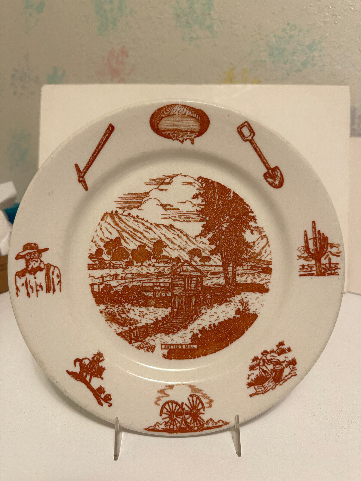 Wallace China Dinner Plate, 49er,  9 1/2\