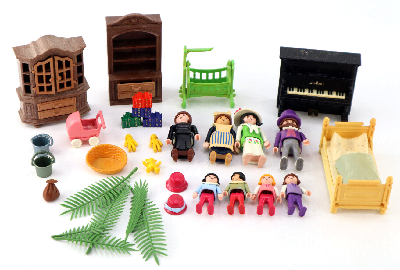 Vtg Playmobil 5300 Victorian Furniture People Accessories Parts Lot