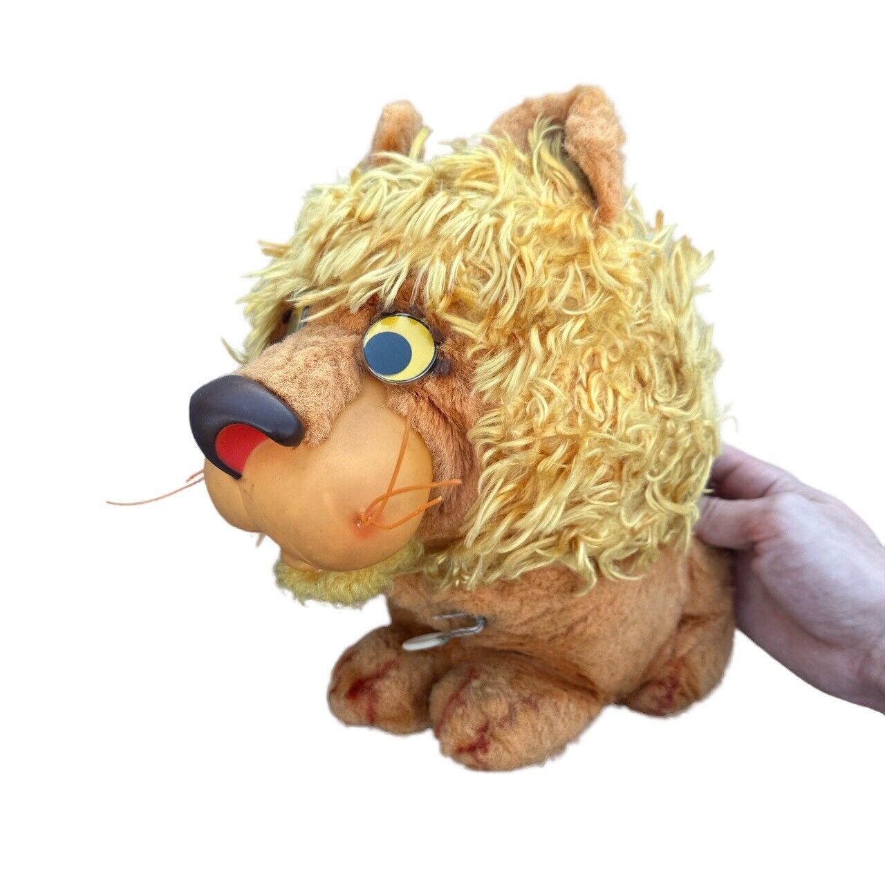 Vtg 1962 Larry the Talking Plush Lion Toy Yacker by Mattel~Pull String Works