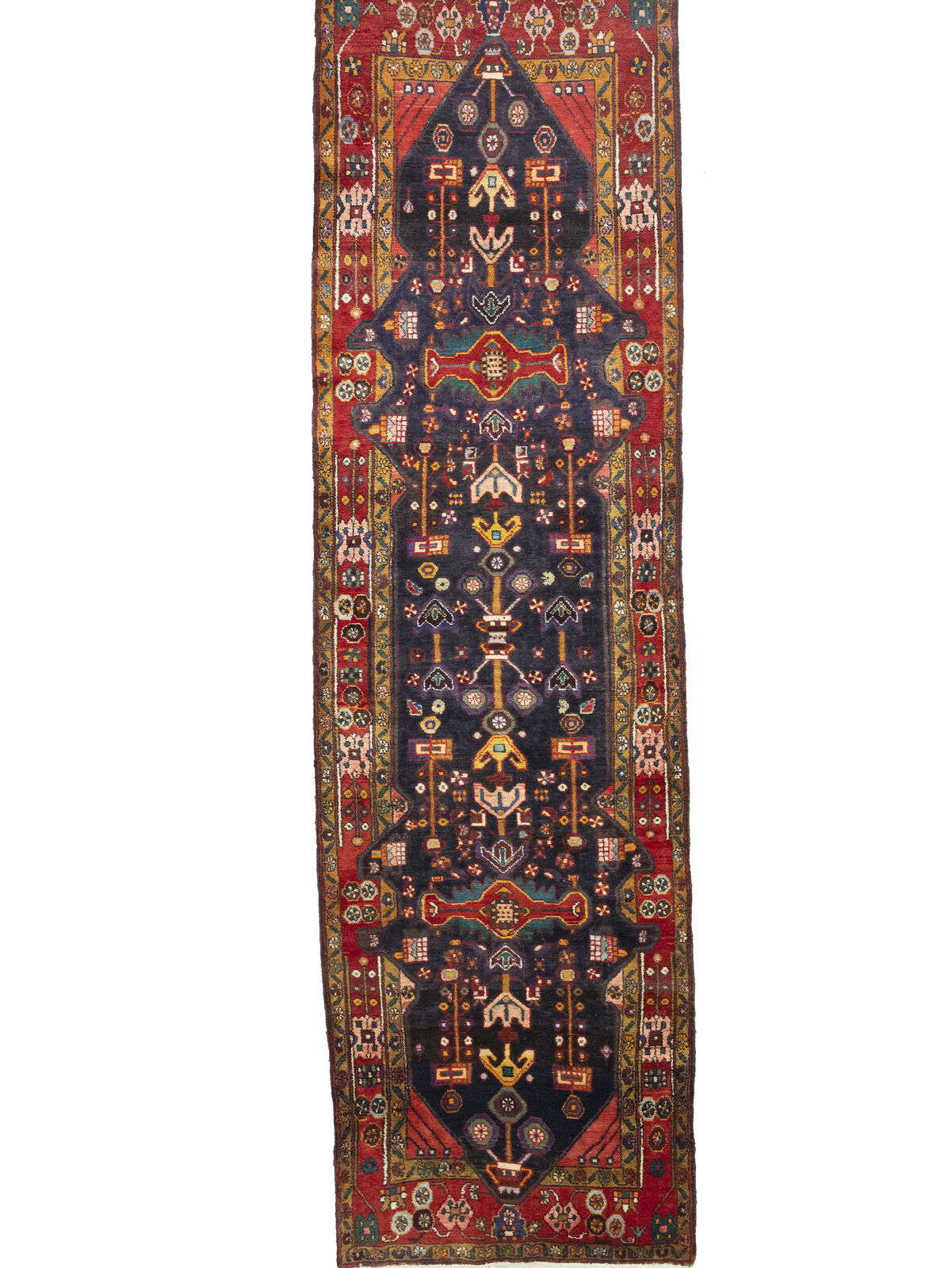 4X13 Oriental Runner Rug Vintage Kitchen Hallway Carpet Floral Style 3\'7X12\'8