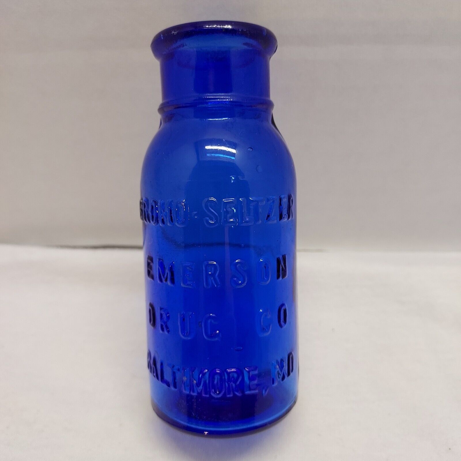 Antique Cobalt Blue Bromo Seltzer Bottle Emerson Drug Co Baltimore, MD.