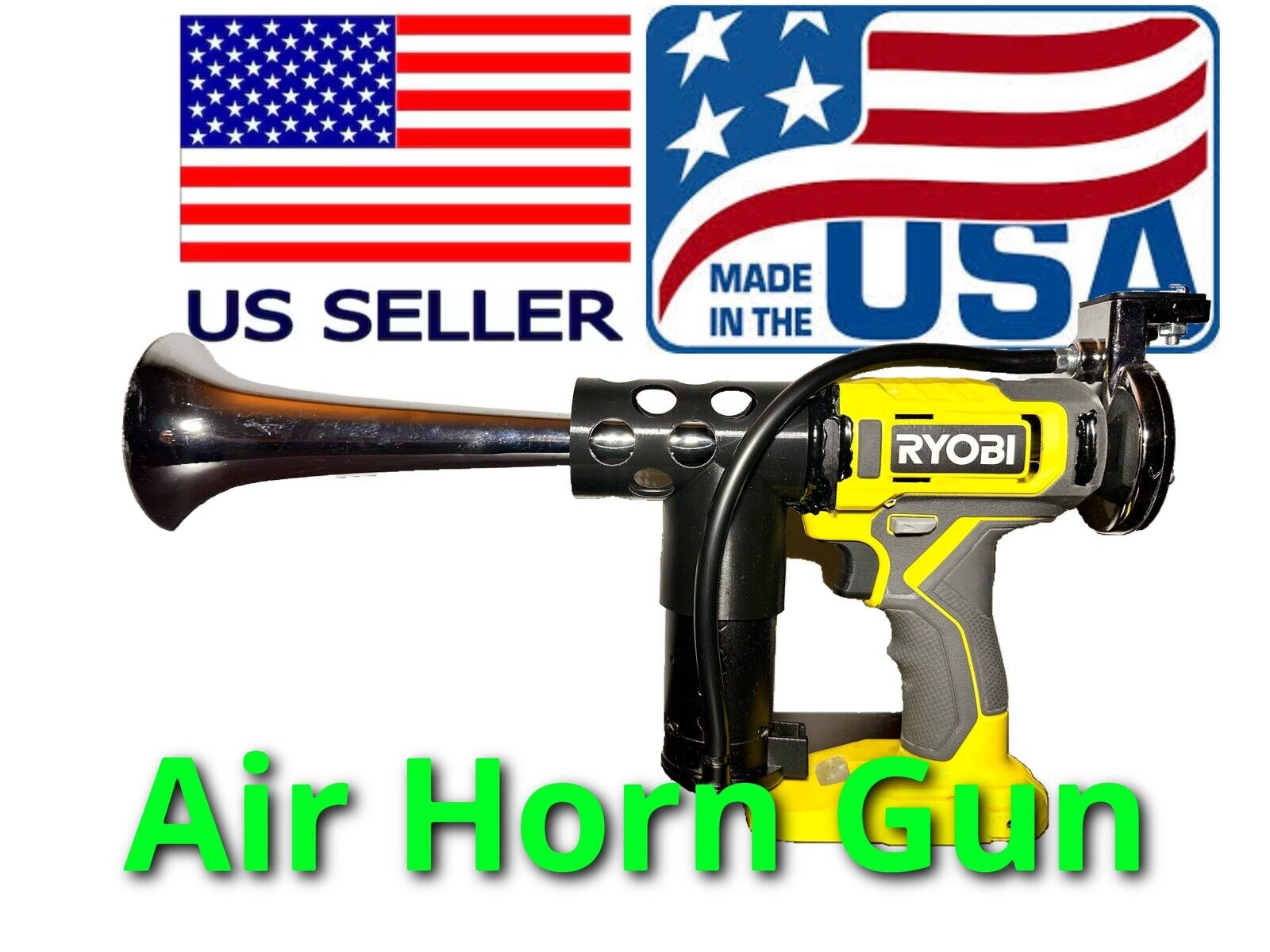 Ryobi Air Horn Train Horn Gun. Chrome NEW (horn Gun Only, No Battery)