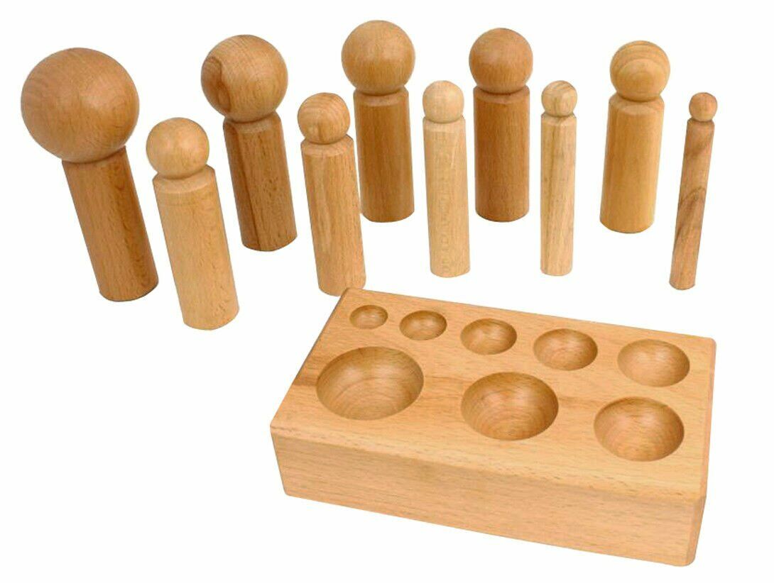 Large 10 Piece Wood Dapping Doming Punch Set w/ Block 5/8\
