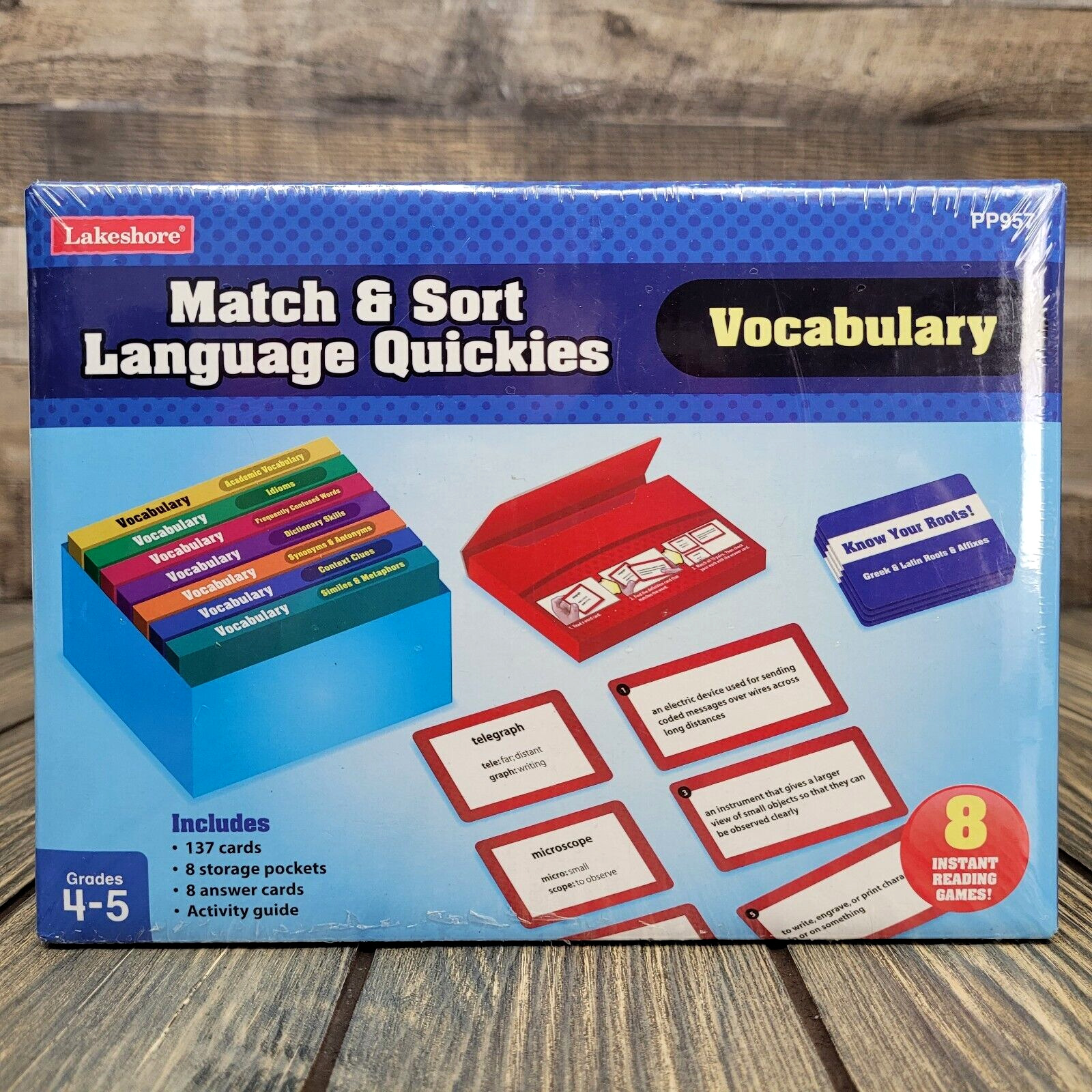 Grades 4-5 Match & Sort Language Quickies Vocabulary,  8 Games Lakeshore PP957