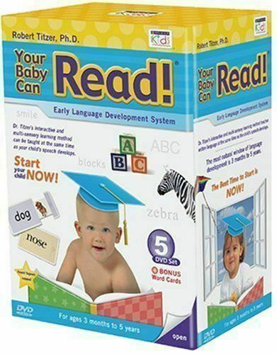 YOUR BABY CAN READ EARLY LANGUAGE INTERACTIVE DEVELOPMENT SYSTEM 5 DVD SET NEW
