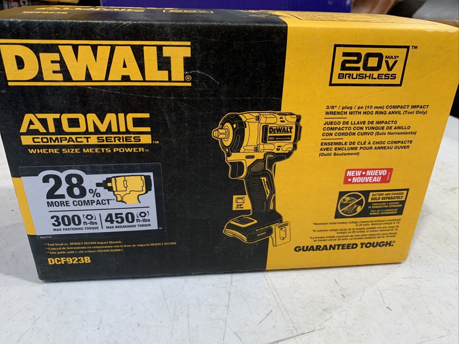 DEWALT DCF923B 20V 3/8inch Compact Impact Wrench (TOOL ONLY)