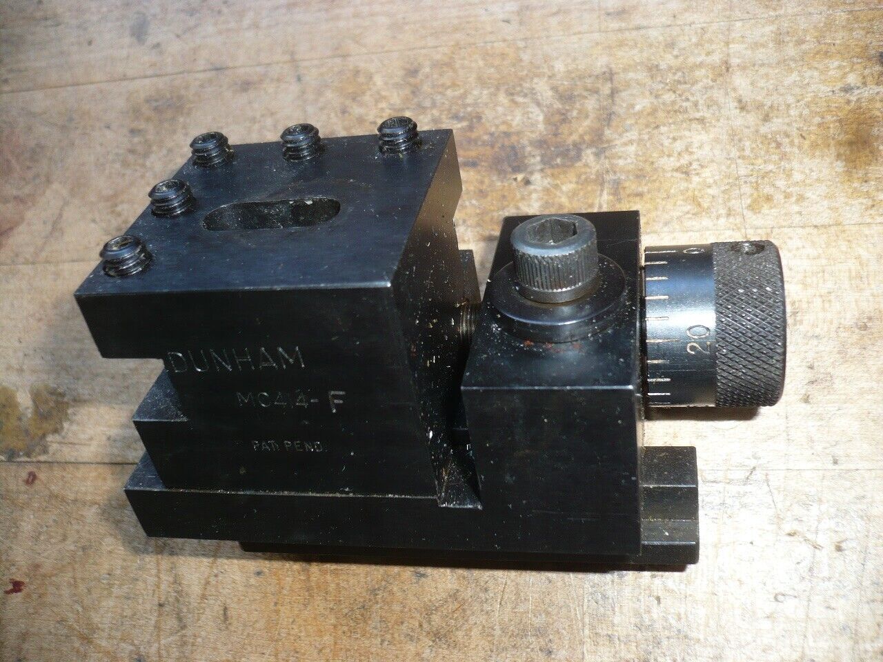 Dunham MC414-F adjustable tool holder, gang, turret, chucker, lathe, Hardinge