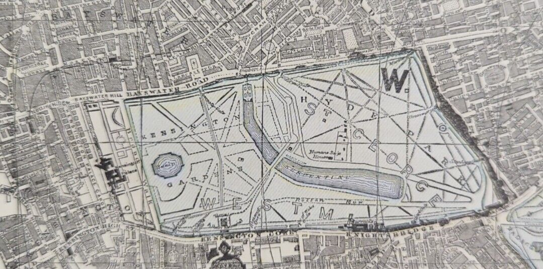 Vintage 1892 LONDON ENGLAND Map 22\
