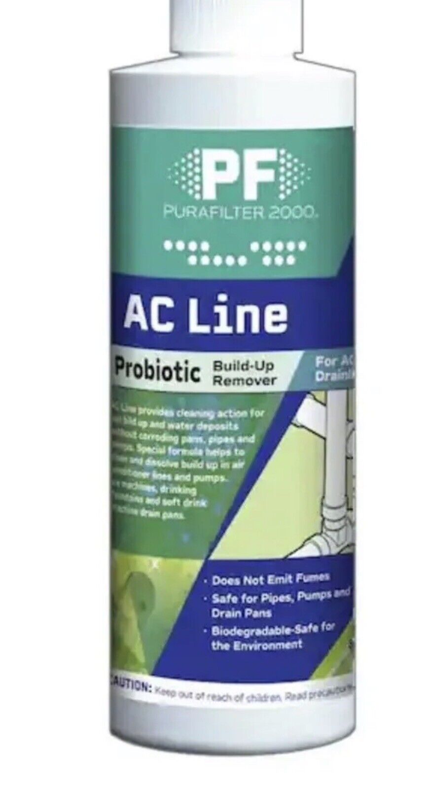 PF Purafilter 2000 Air HVAC Drainline Liquid Probiotic Build-Up Remover