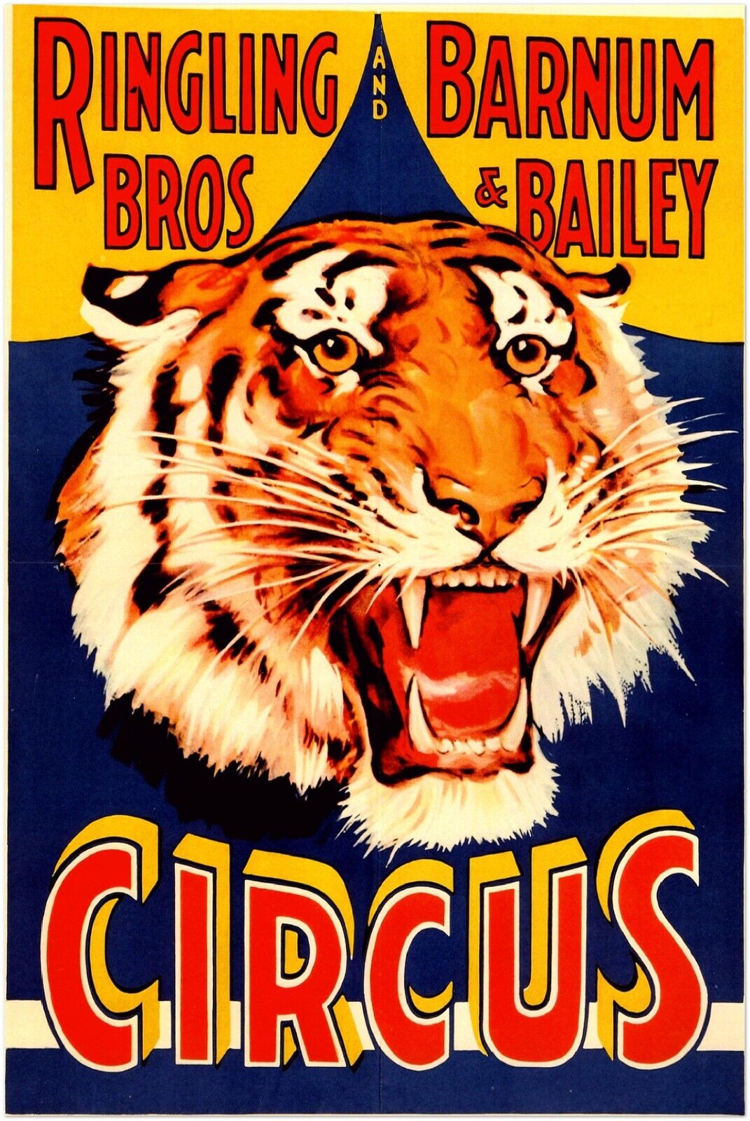 Circus, Clown, Carnivals Ringling Bros Barnum and Bailey Poster Vintage #4