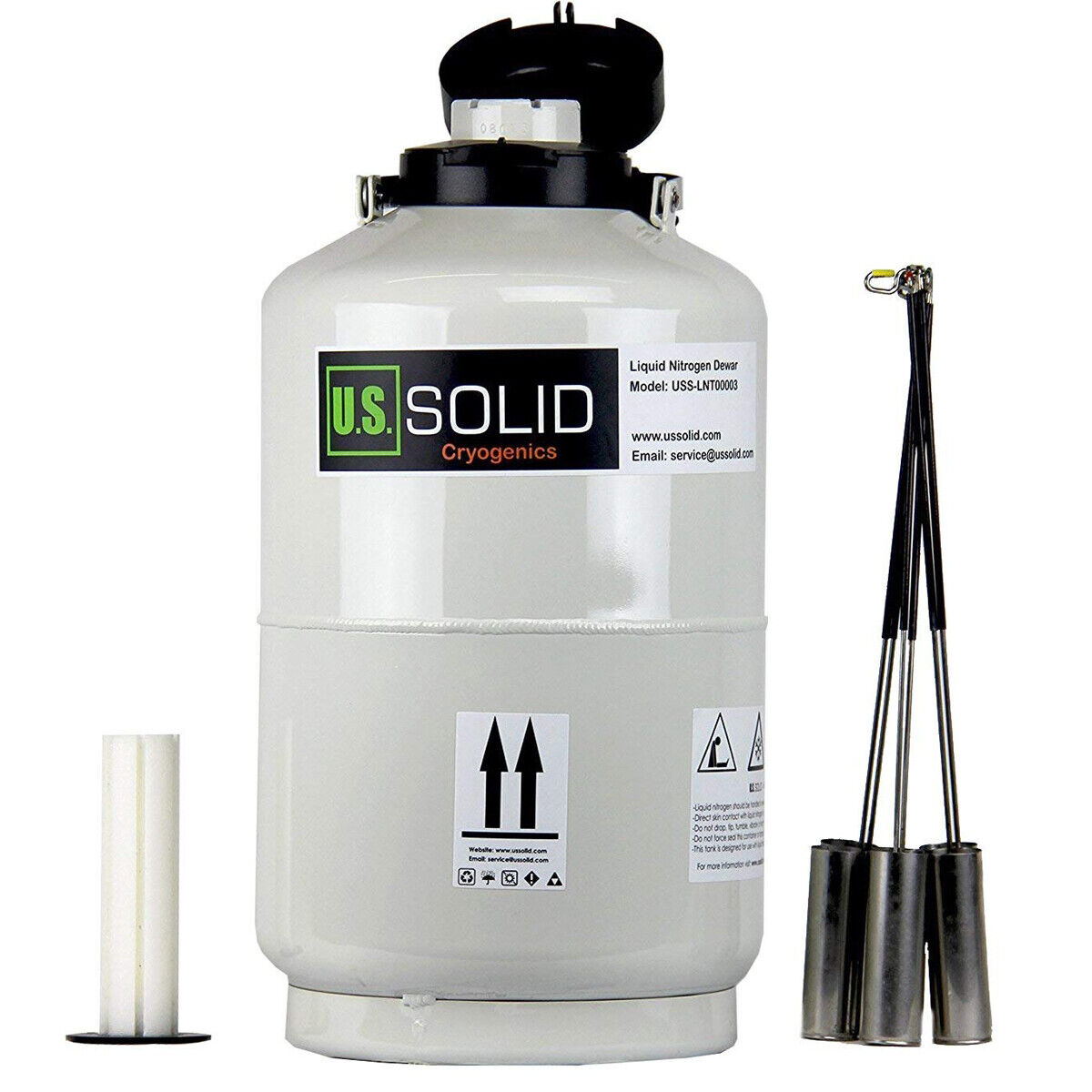 U.S. Solid 10L Cryogenic Container Liquid Nitrogen LN2 Tank