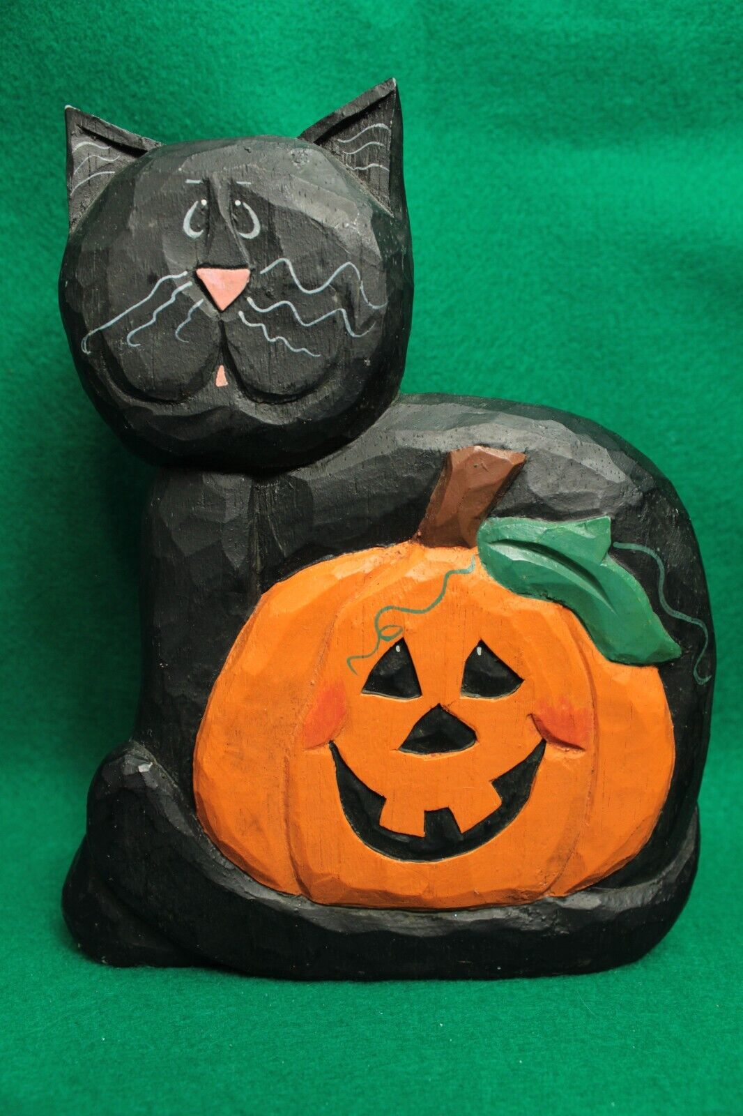 Midwest Cannon Falls Wooden Black Cat and Jack O Lantern Halloween 7.5\