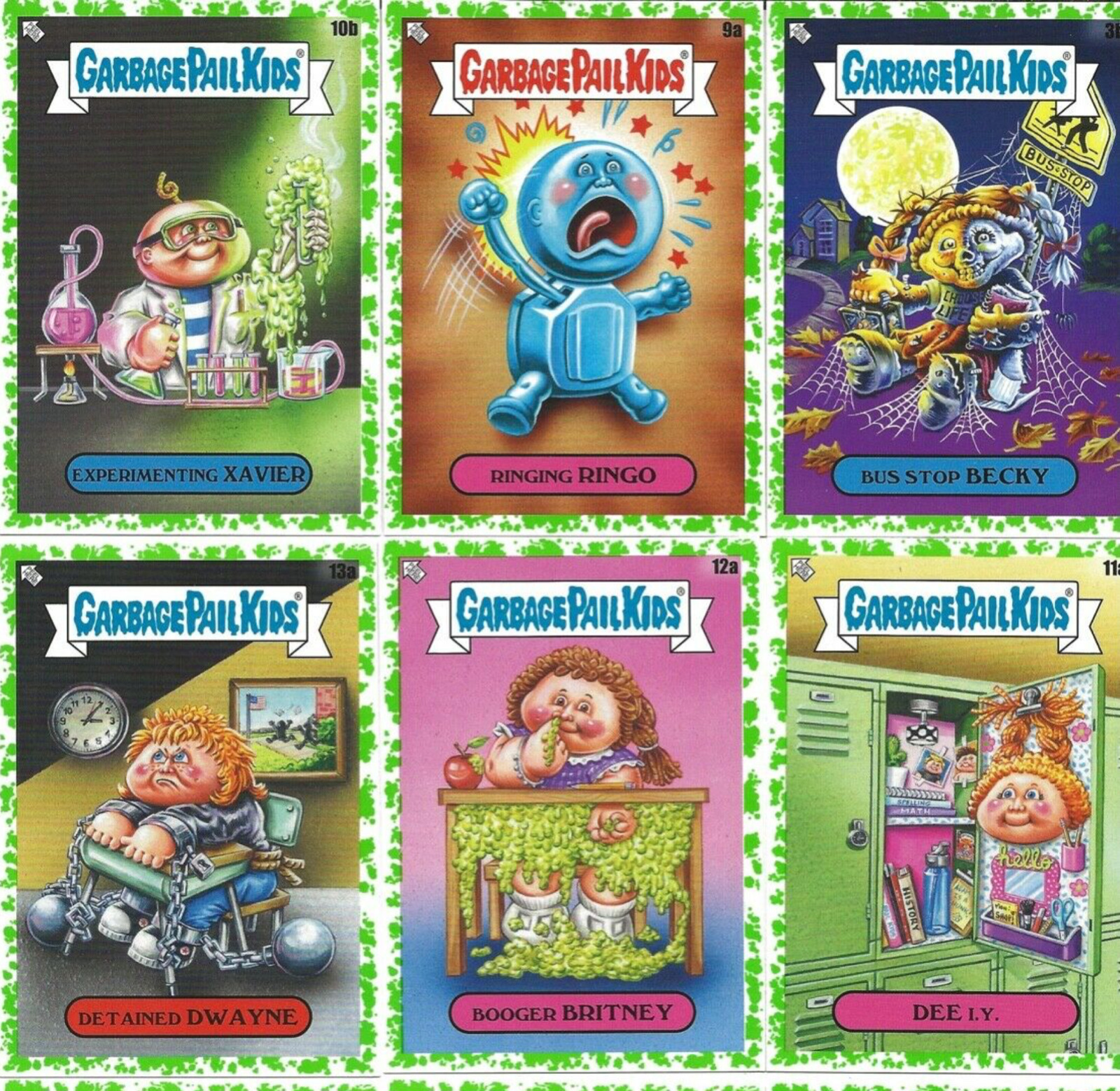 Garbage Pail Kids GPK Series 1 Late to School Booger Green PICK YOUR CARD 