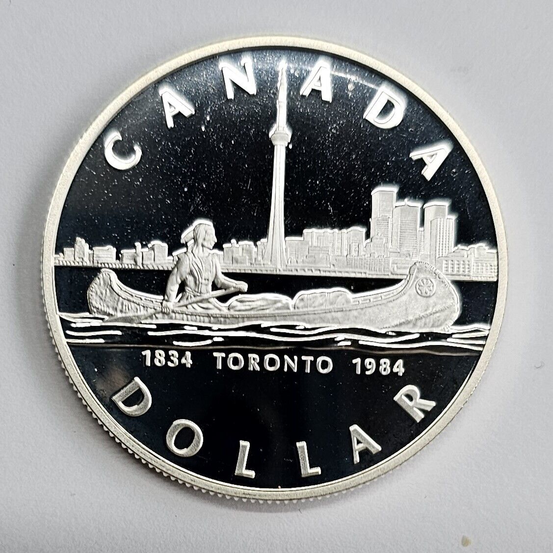1984 $1 Proof DCAM Canada Silver Dollar Coin in a Capsule