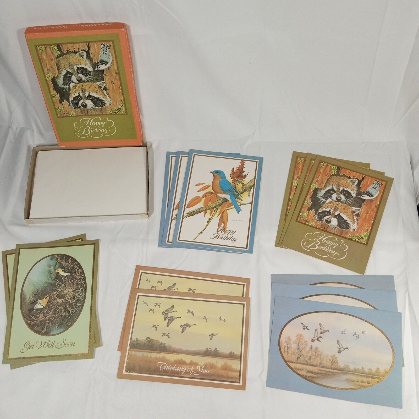 Vintage Idaho Wildlife Foundation 13 Greeting Cards & Envelopes & Box. 5 Designs