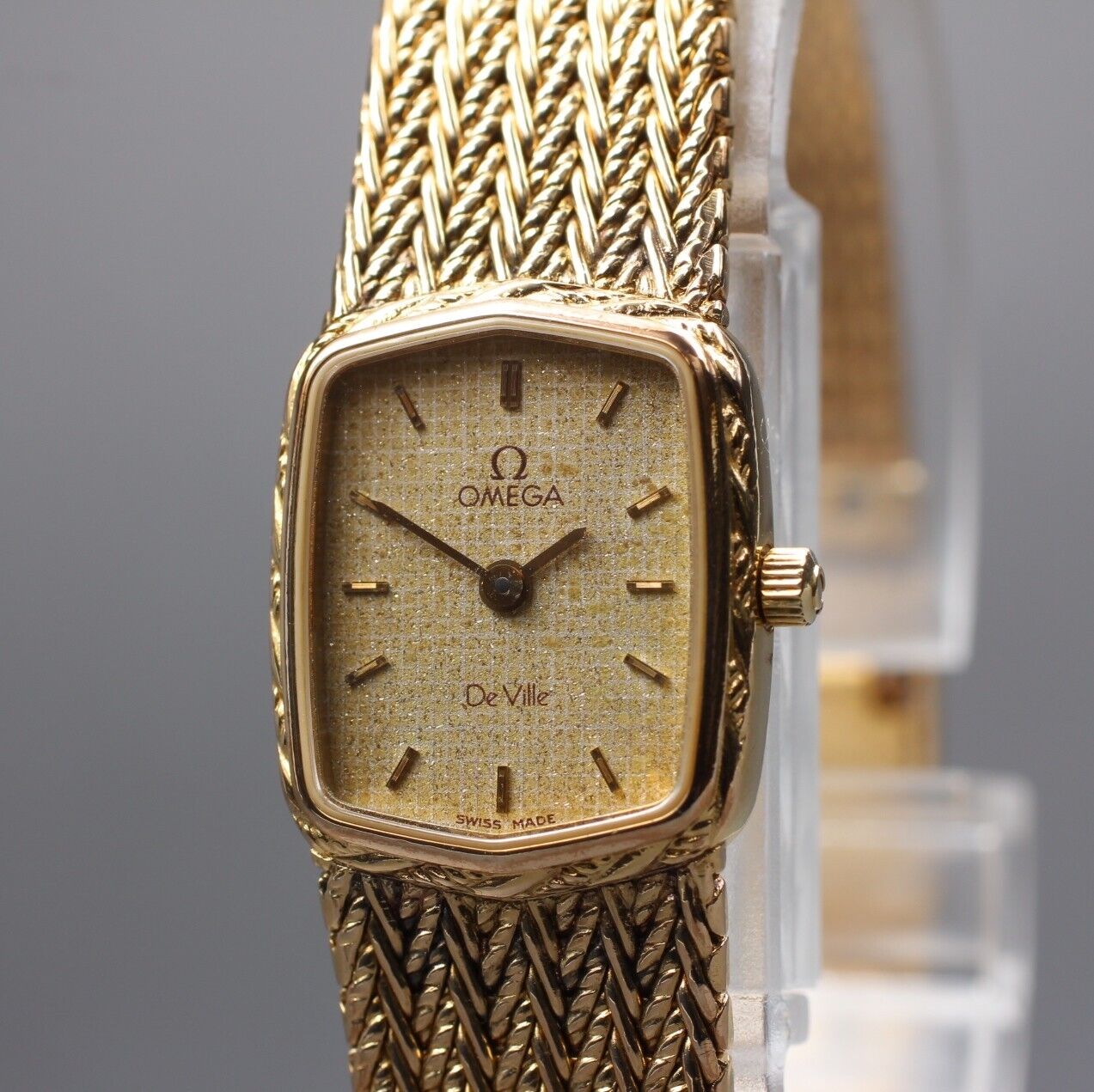 *Exc+5* Vintage OMEGA De Ville Cal.1455 Quartz Gold Dial Women\'s Watch FromJapan