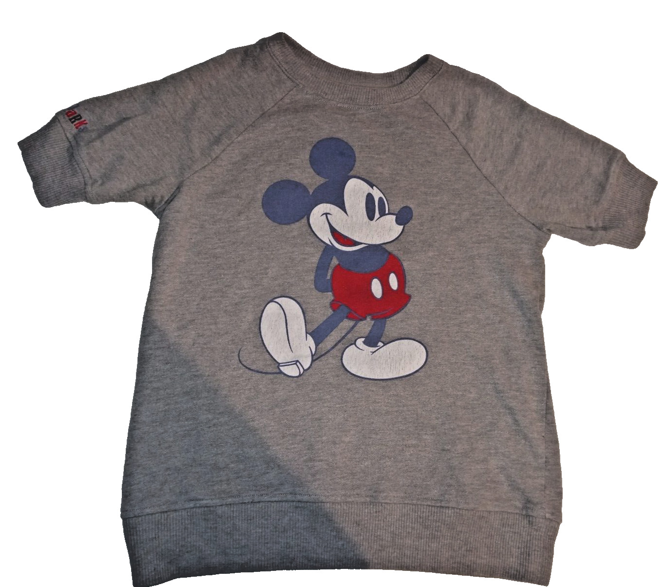 Vintage 60s Style Walt Disney Productions Mickey Mouse Short Sleeve Sweatshirt L