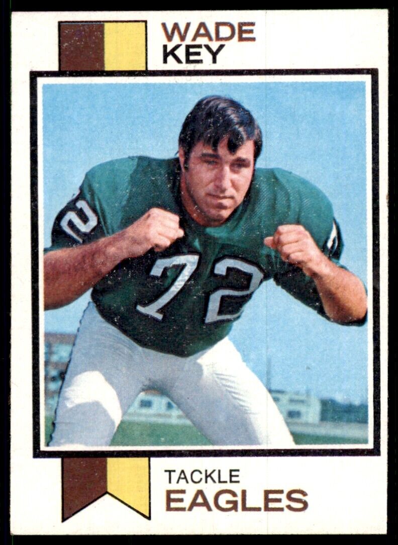 1973 Topps Football Cards Wade Key Rookie Philadelphia Eagles #86