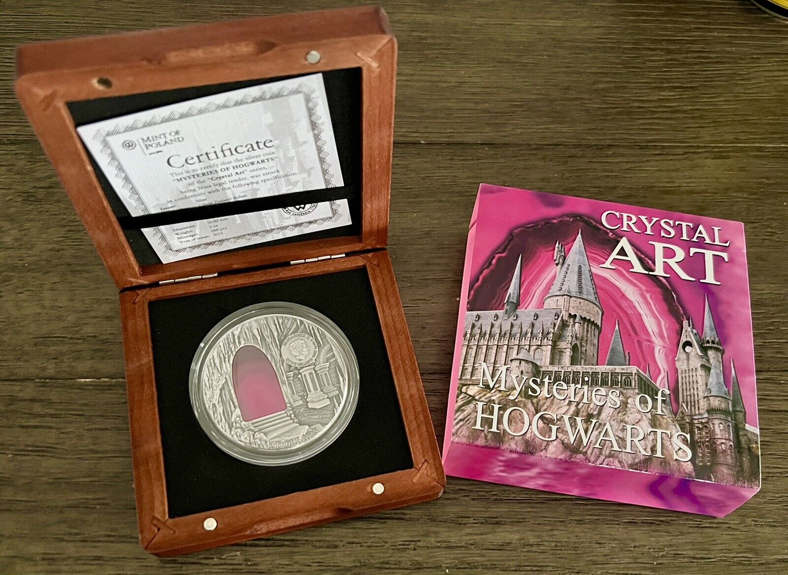 Niue 2015 Harry Potter Crystal Art: Mysteries Of Hogwarts 2 Oz. 999 Silver Coin