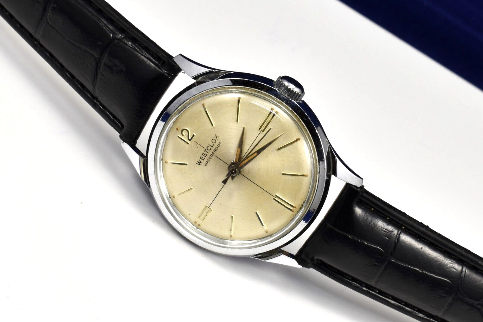 Vintage Westclox Waterproof Antimagnetic Men Mechanical Watch Serviced Keep Time