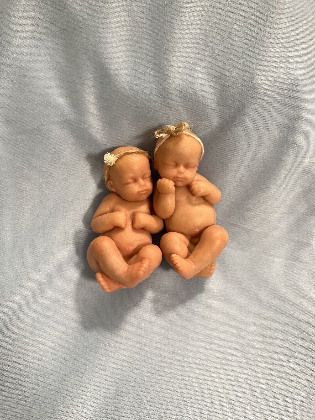 Clay Ooak Baby Twin Dolls