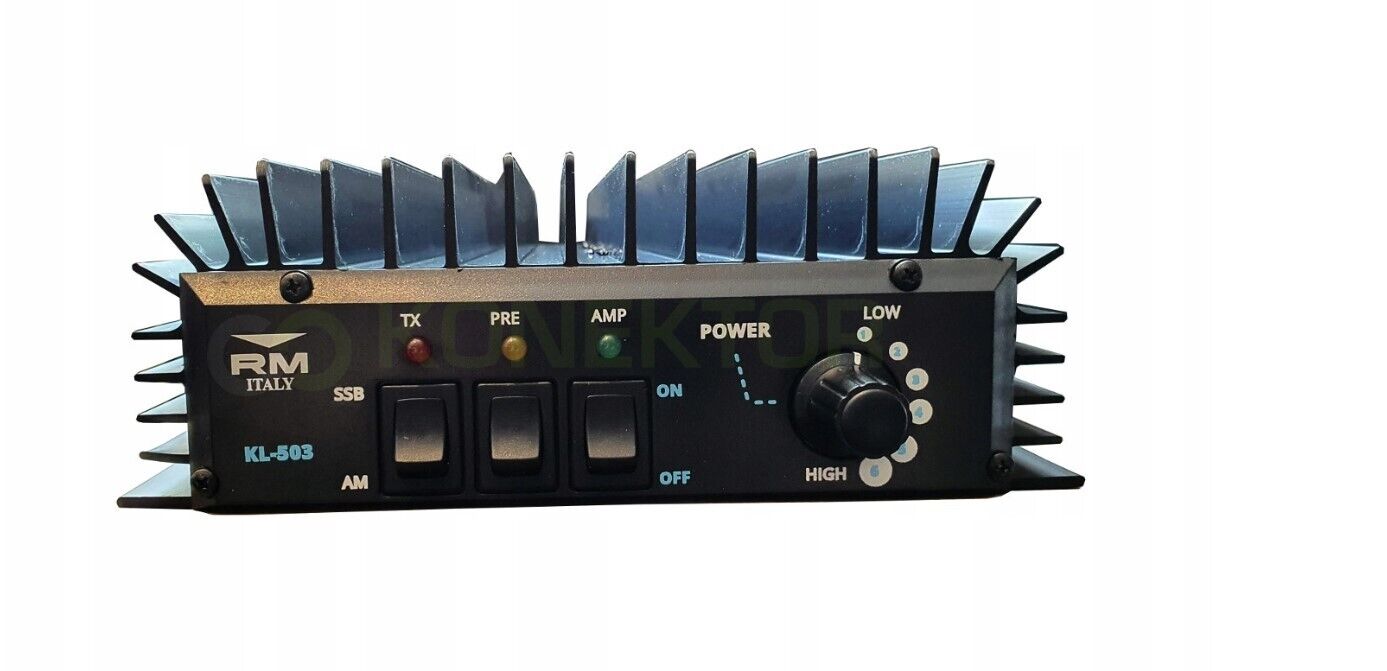 RM KL 503 AM/FM/SSB 300W Power Amplifier + Preamp 15/12/10m/CB 6 Levels Output