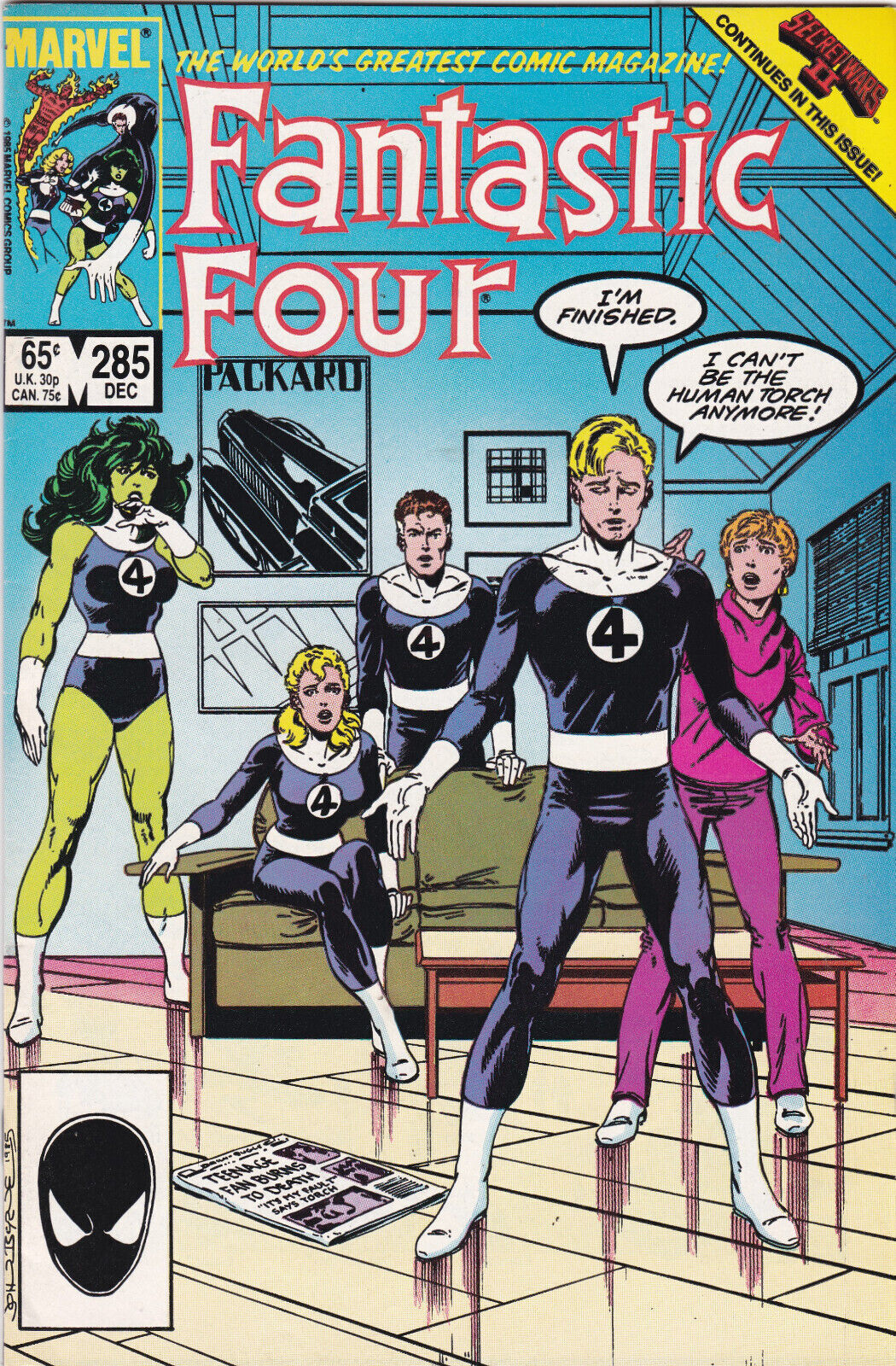 Fantastic Four #285 Direct Market Edition ~ High Grade ~ 1985 Marvel Comics