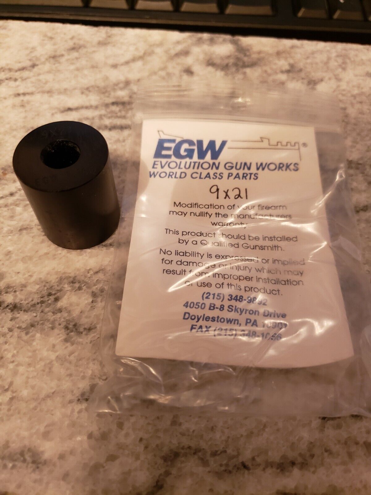 Vintage EGW Chamber Gauge For 9 x 21 Cartridges Single, Factory OLD-BUT-NEW