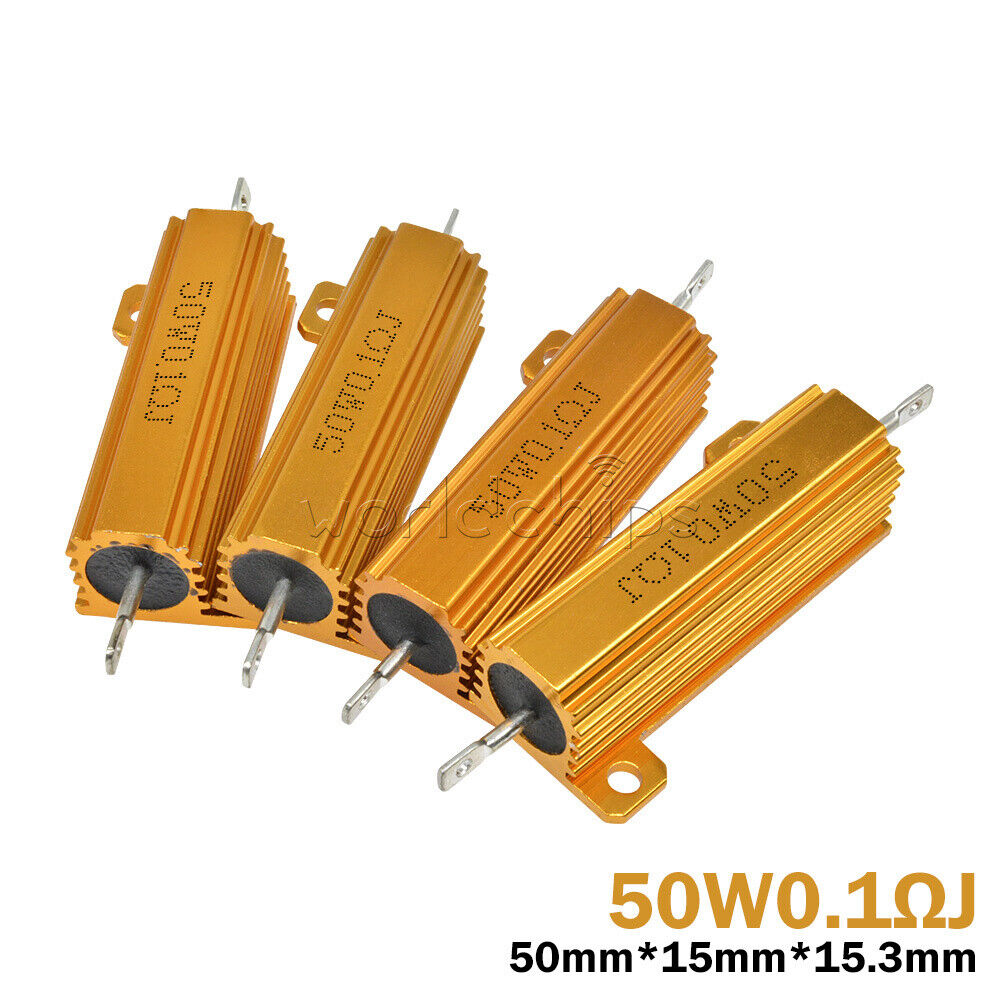 50W/100W 0.1-1000Ω Ohm Watt Shell Power Aluminum Housed Case Wirewound Resistor