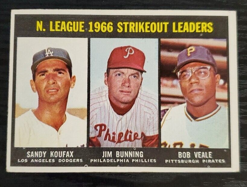 1967 Topps #238 NL Strikeout Leaders