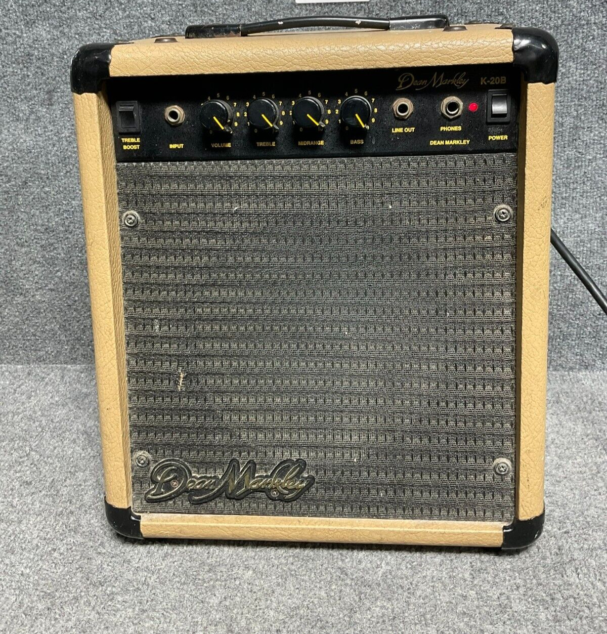 Electric Guitar Amplifier Dean Markley Model K-20B Portable In Beige