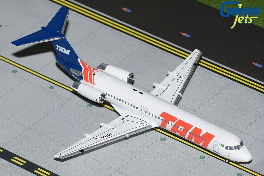 TAM Linhas Aereas Fokker 100 PT-MRA Gemini Jets G2TAM1234 Scale 1:200 IN STOCK