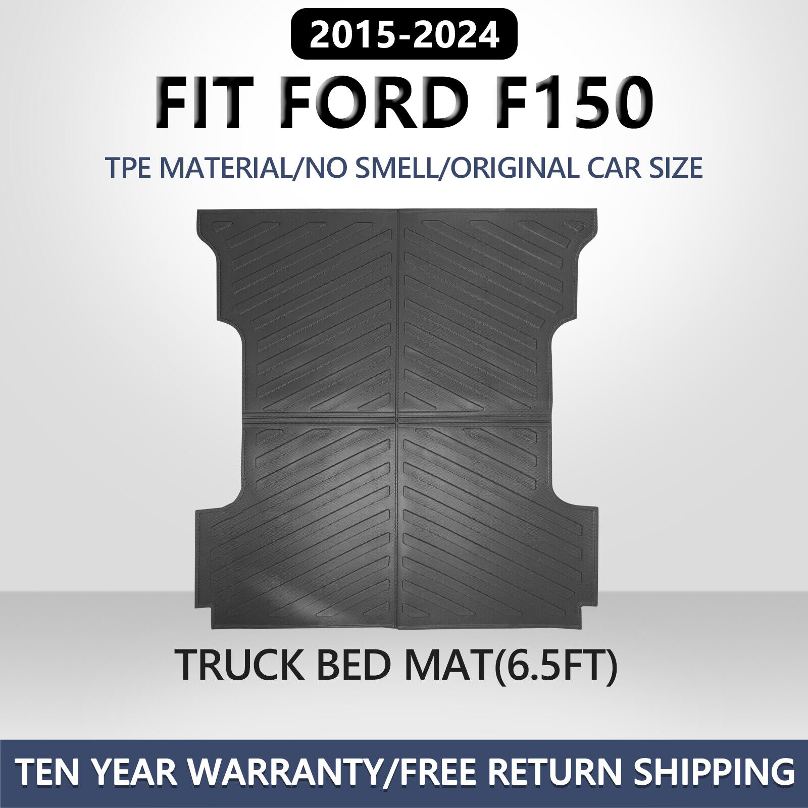 Truck Bed Liner TPE Truck Bed Mats Cargo Liner For 2015-2024 Ford F150