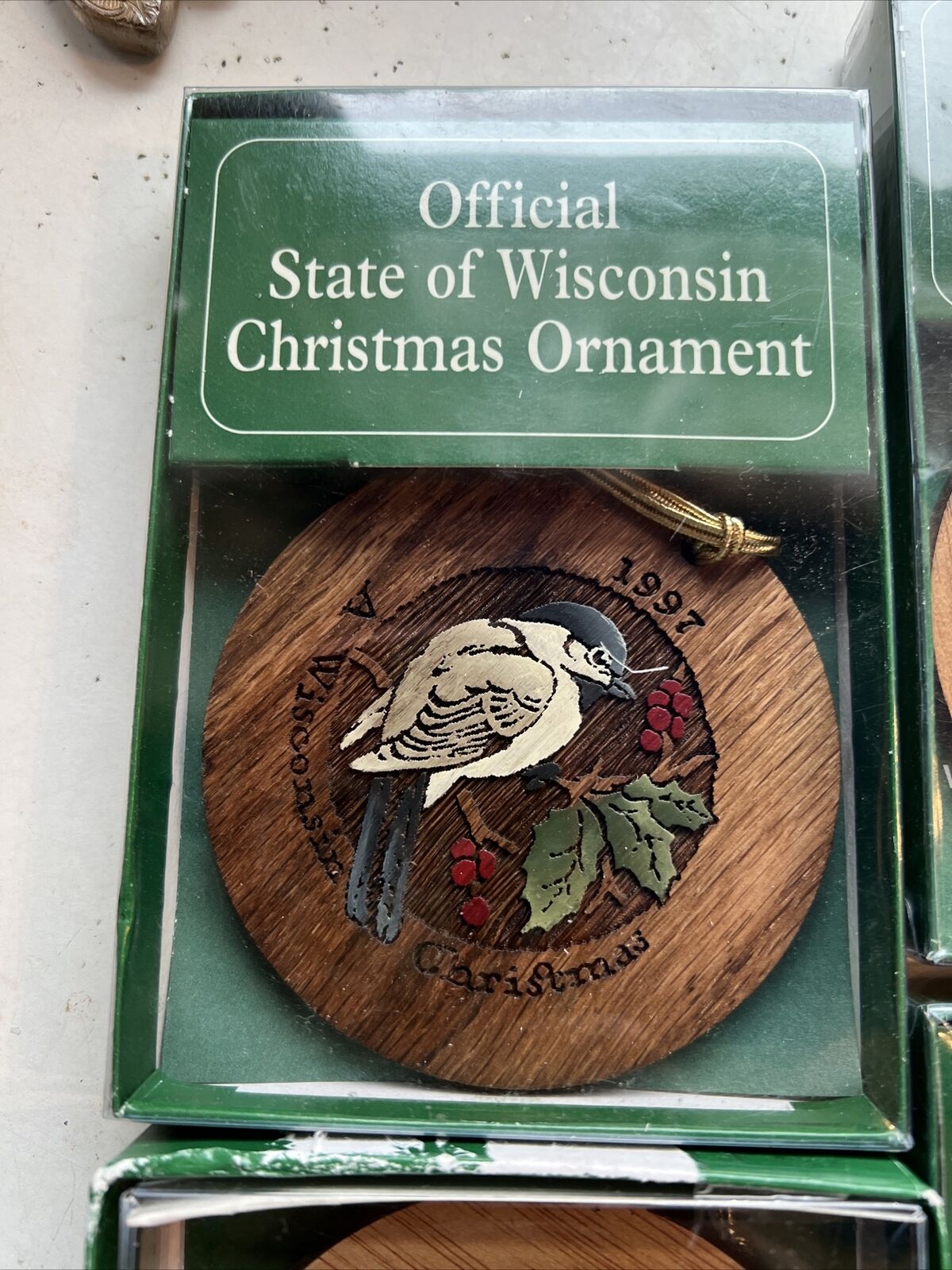 Vintage Official Wisconsin Christmas Ornaments Set 95/97/00/93/03/94/05/96
