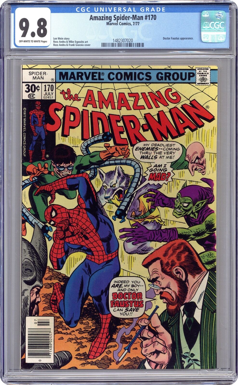 Amazing Spider-Man #170 CGC 9.8 1977 1482307020