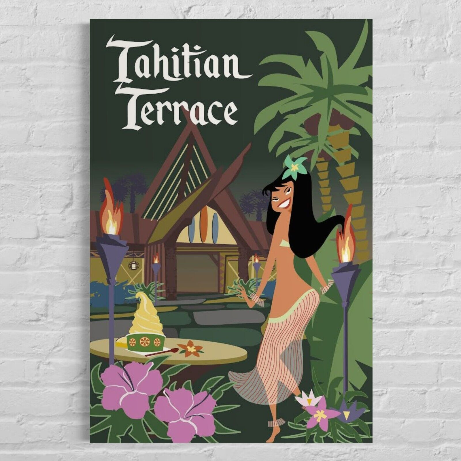 Tahitian Terrace Disneyland Retro Poster Print Art