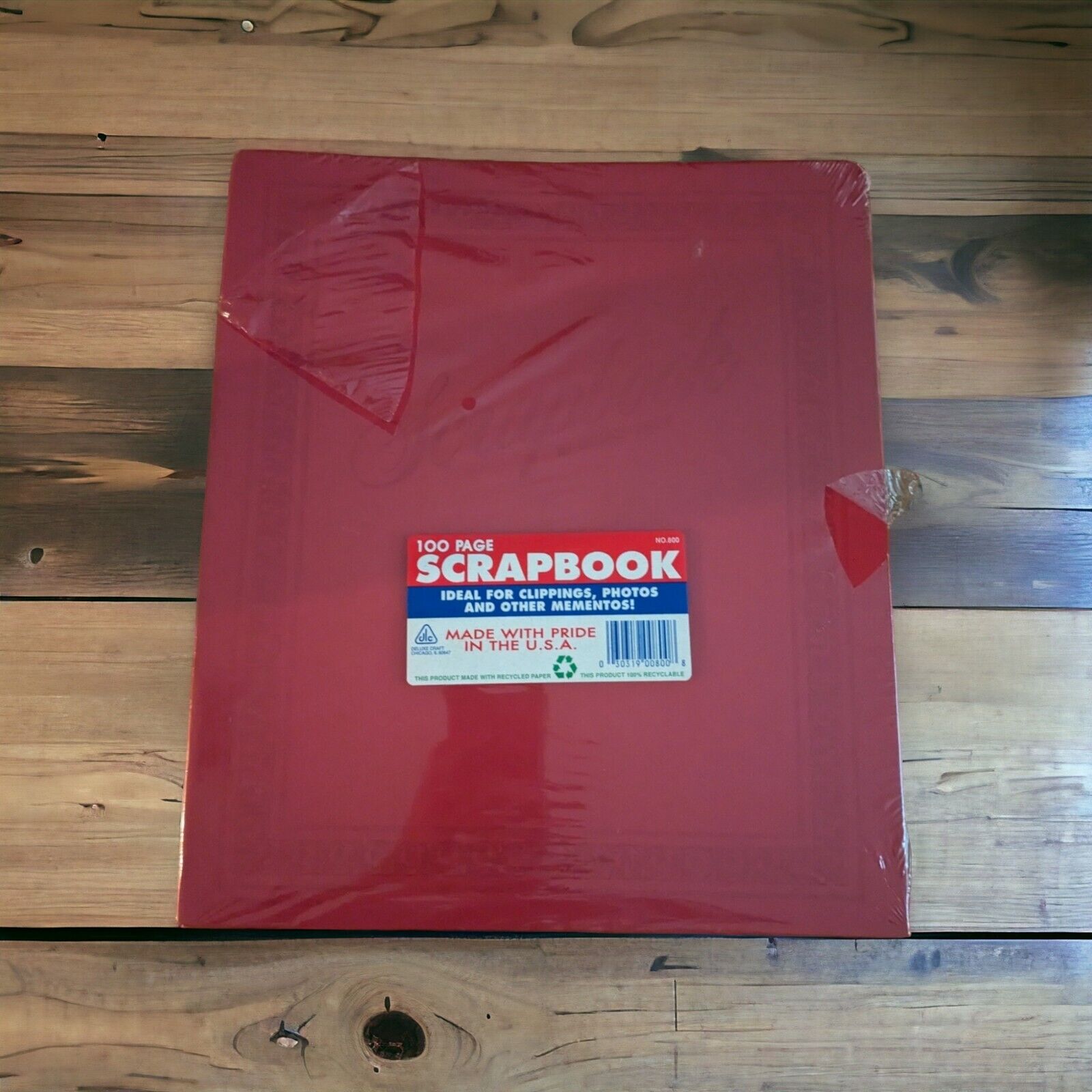 Vintage NEW SEALED deluxe Craft No. 800 Red 12 x14”Scrapbook 100 page Album. USA