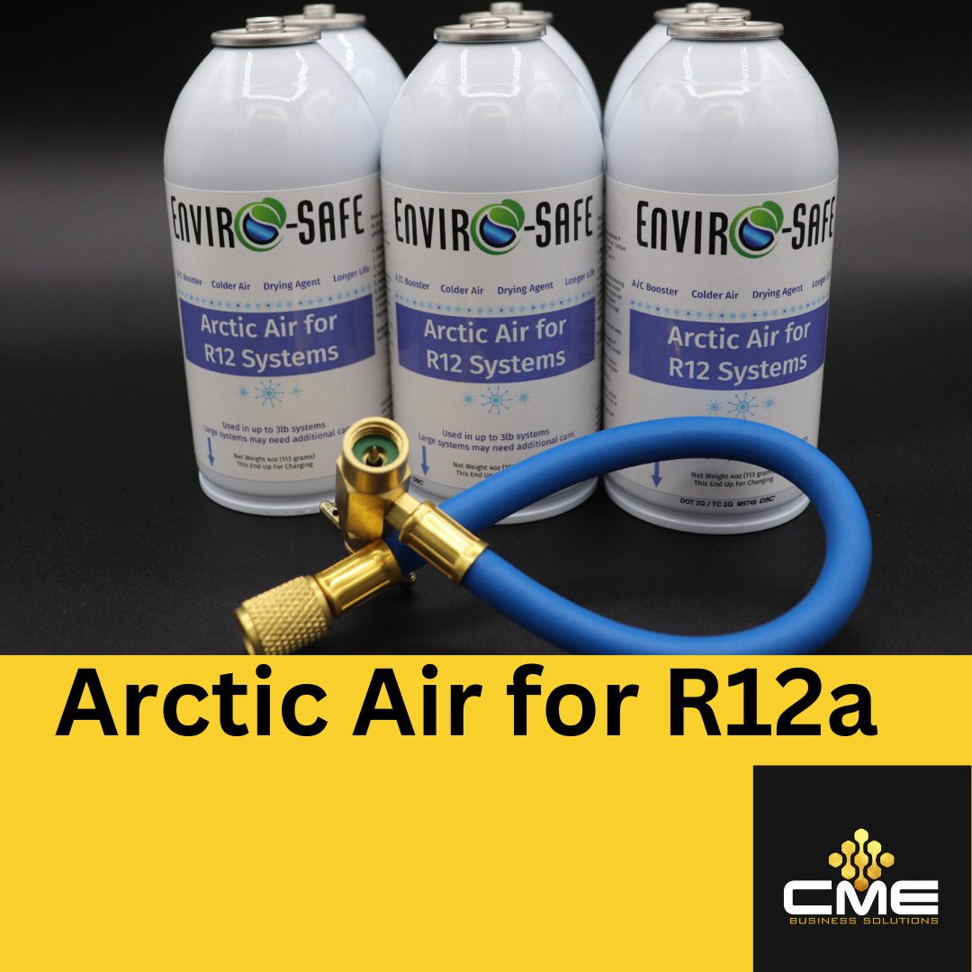 Envirosafe Arctic Air for R12, GET COLDER AIR, Refrigerant support, 6 cans