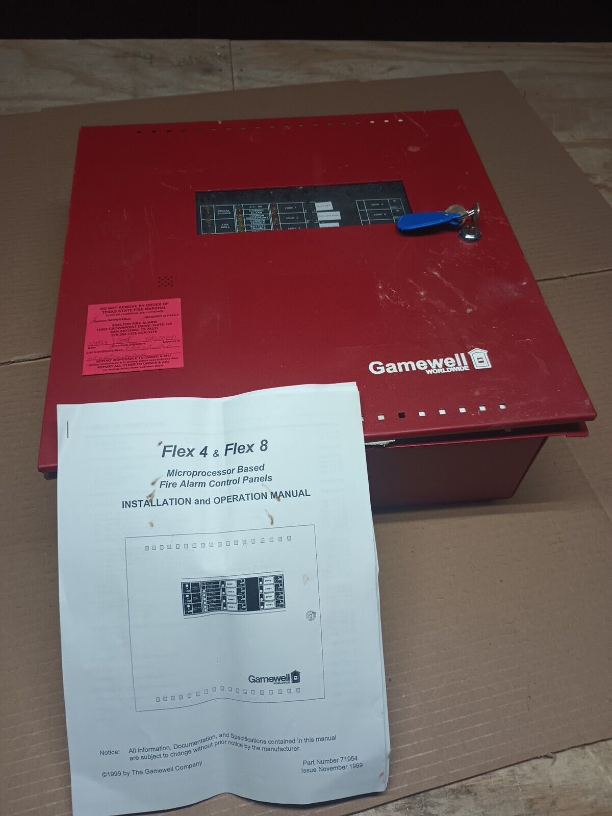 Gamewell Flex 8 Fire Alarm Control Panel For Parts 