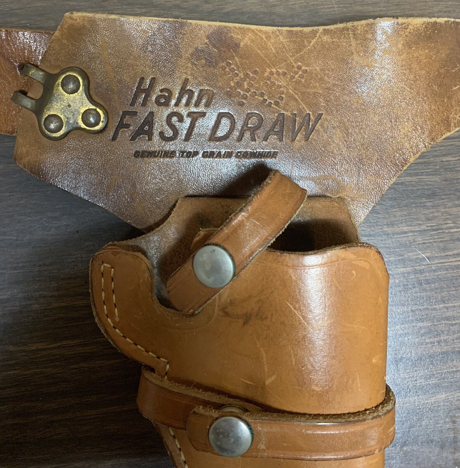 Hahn 45 Fast Draw Leather Belt Genuine Top Grain Cowhide,          S & W Holster