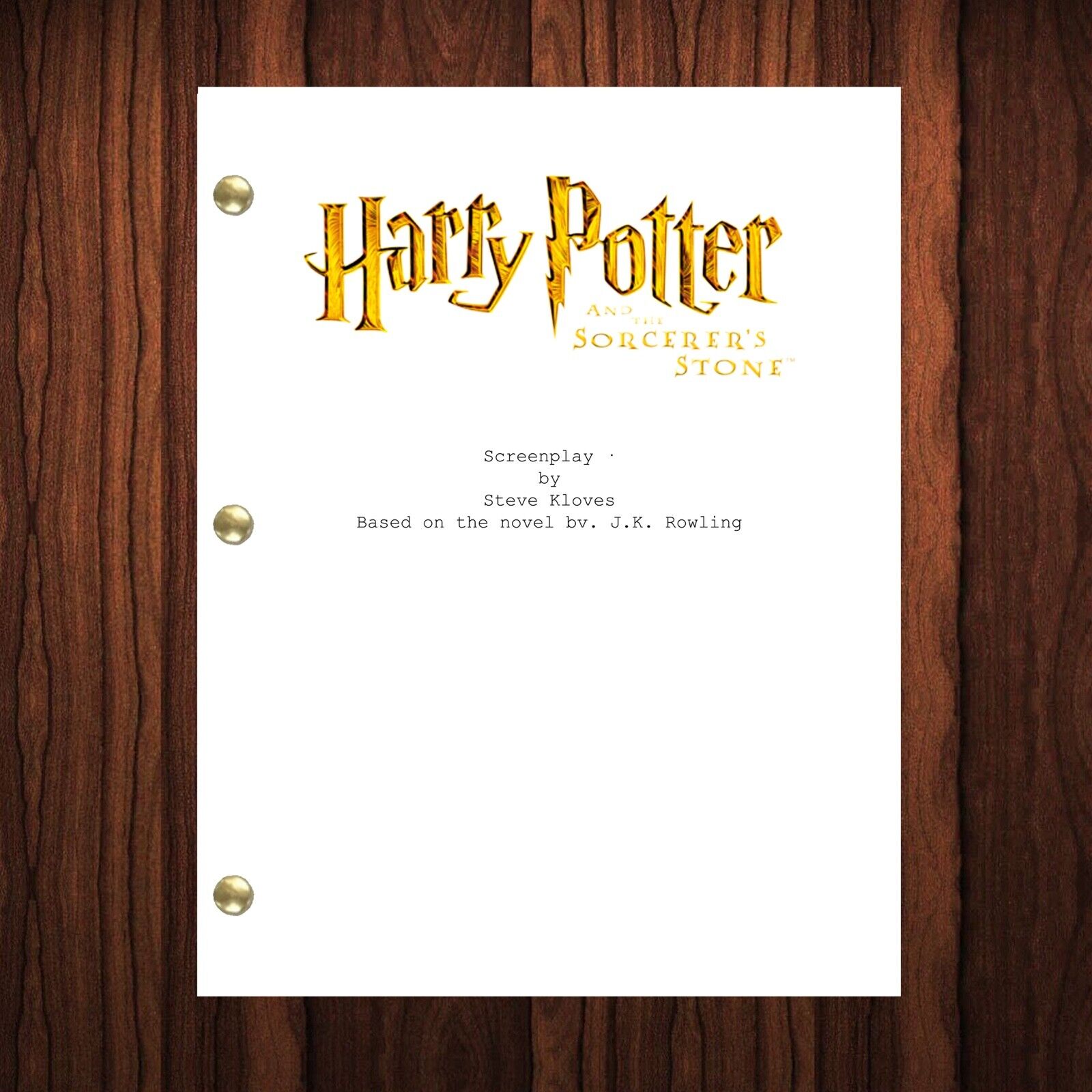 Harry Potter and the Sorcerer\'s Stone Movie Script Reprint Full Screenplay 
