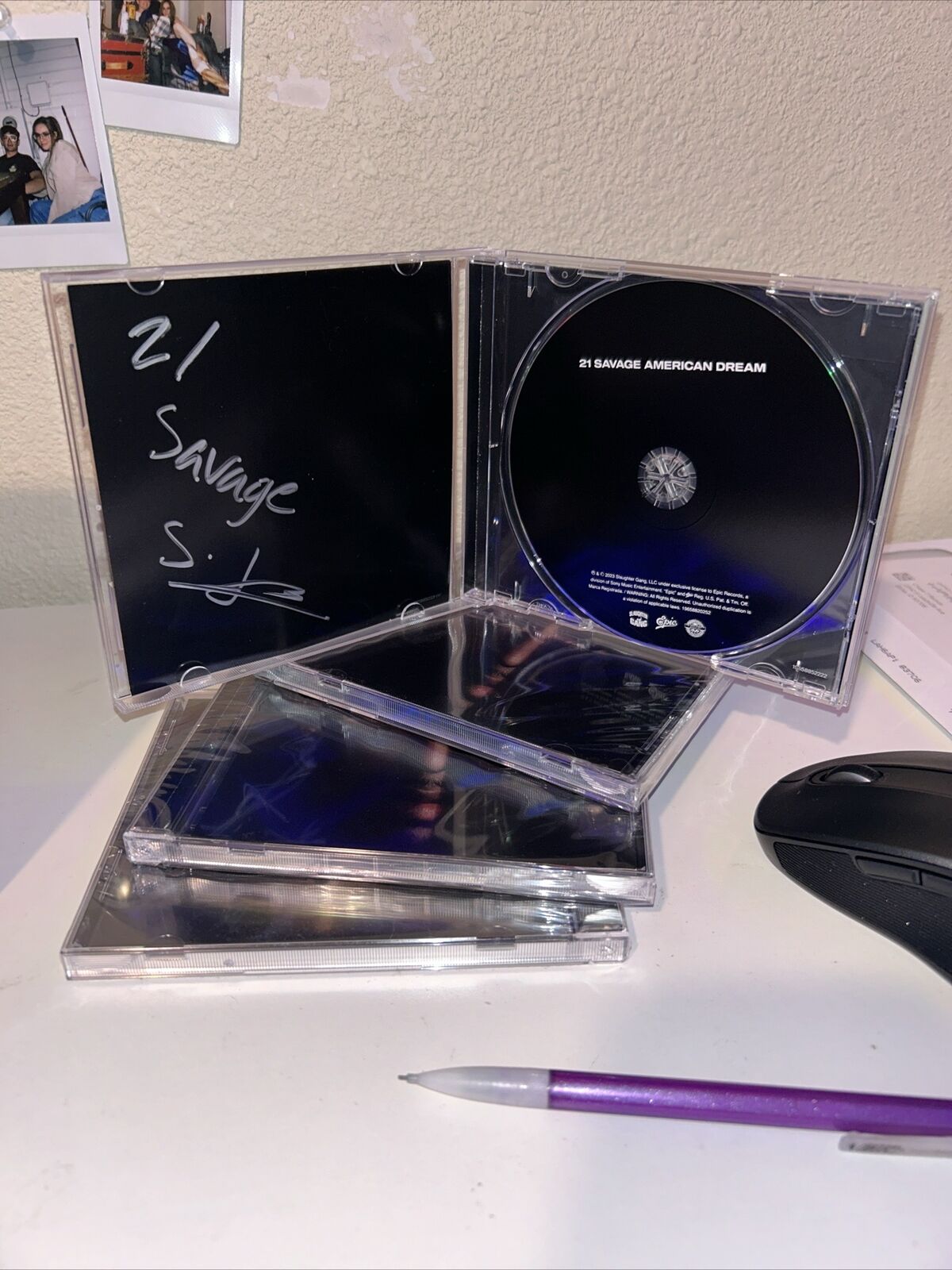 21 savage SIGNED Autographed AMERICAN DREAM ALT. COVER EXCLUSIVE CD