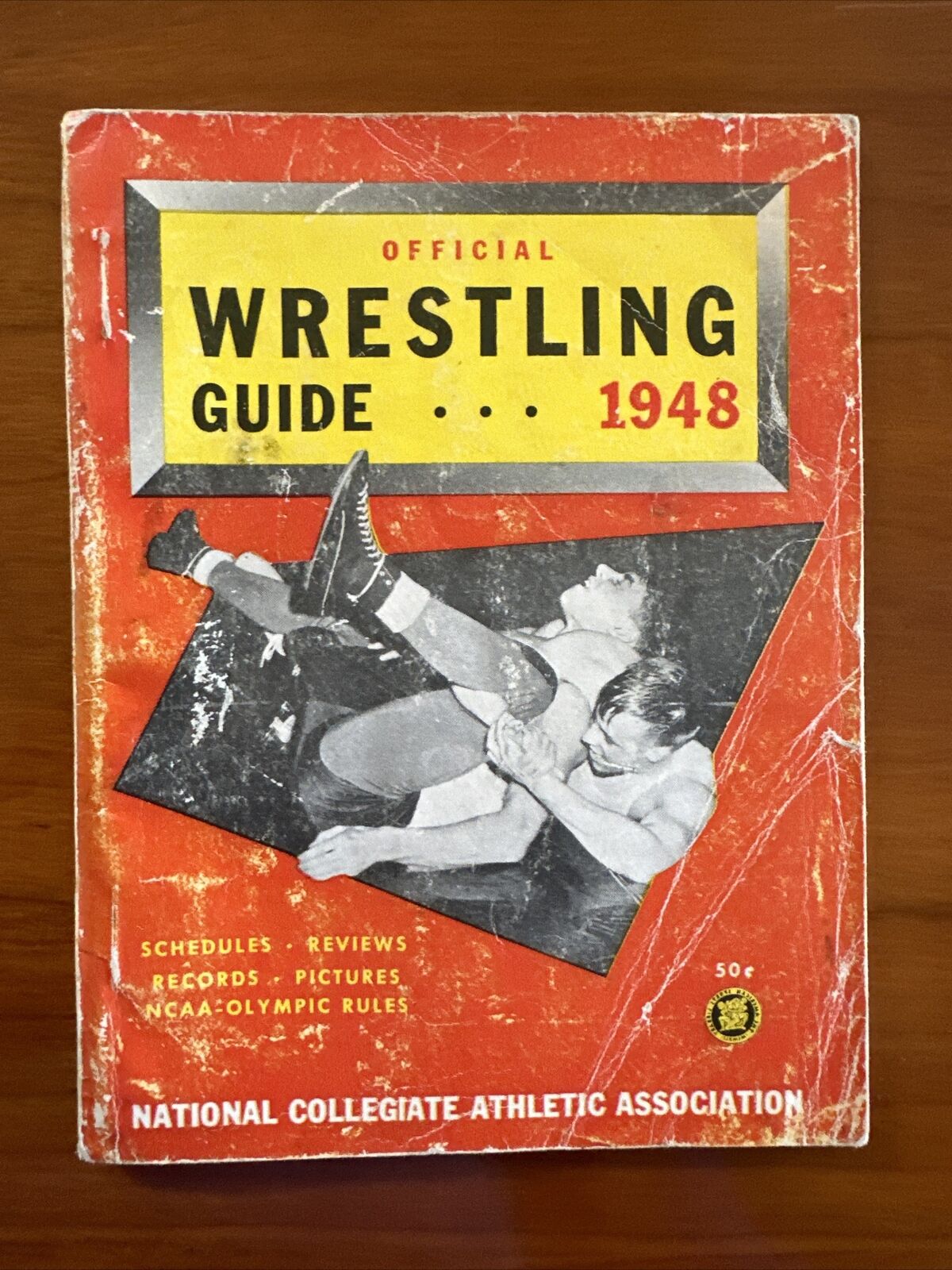 Vintage  1948 Official Collegiate Scholastic Wrestling Guide NCAA Original