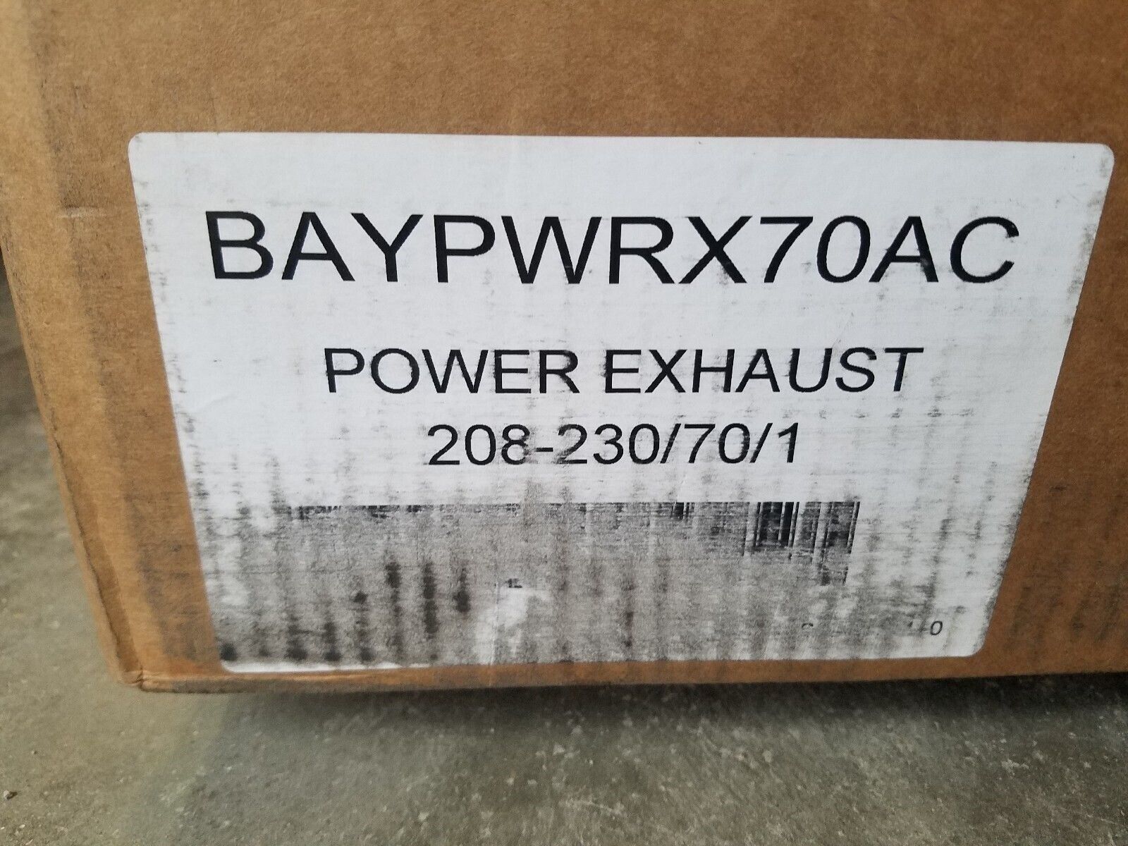 TRANE BAYPWRX70AC PRECEDENT POWER EXHAUST KIT--208-230V-70-1