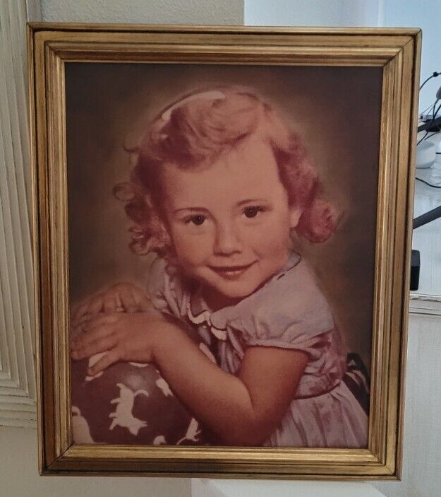 Vtg Original Portrait of a Little Girl 