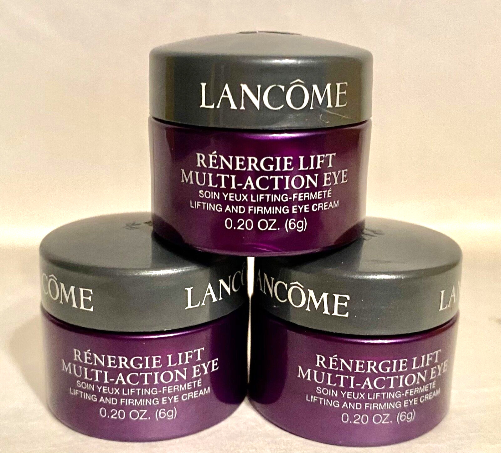 3 Lancome Renergie Lift Multi-Action Lifting & Firming Eye Cream  New Lot of 3