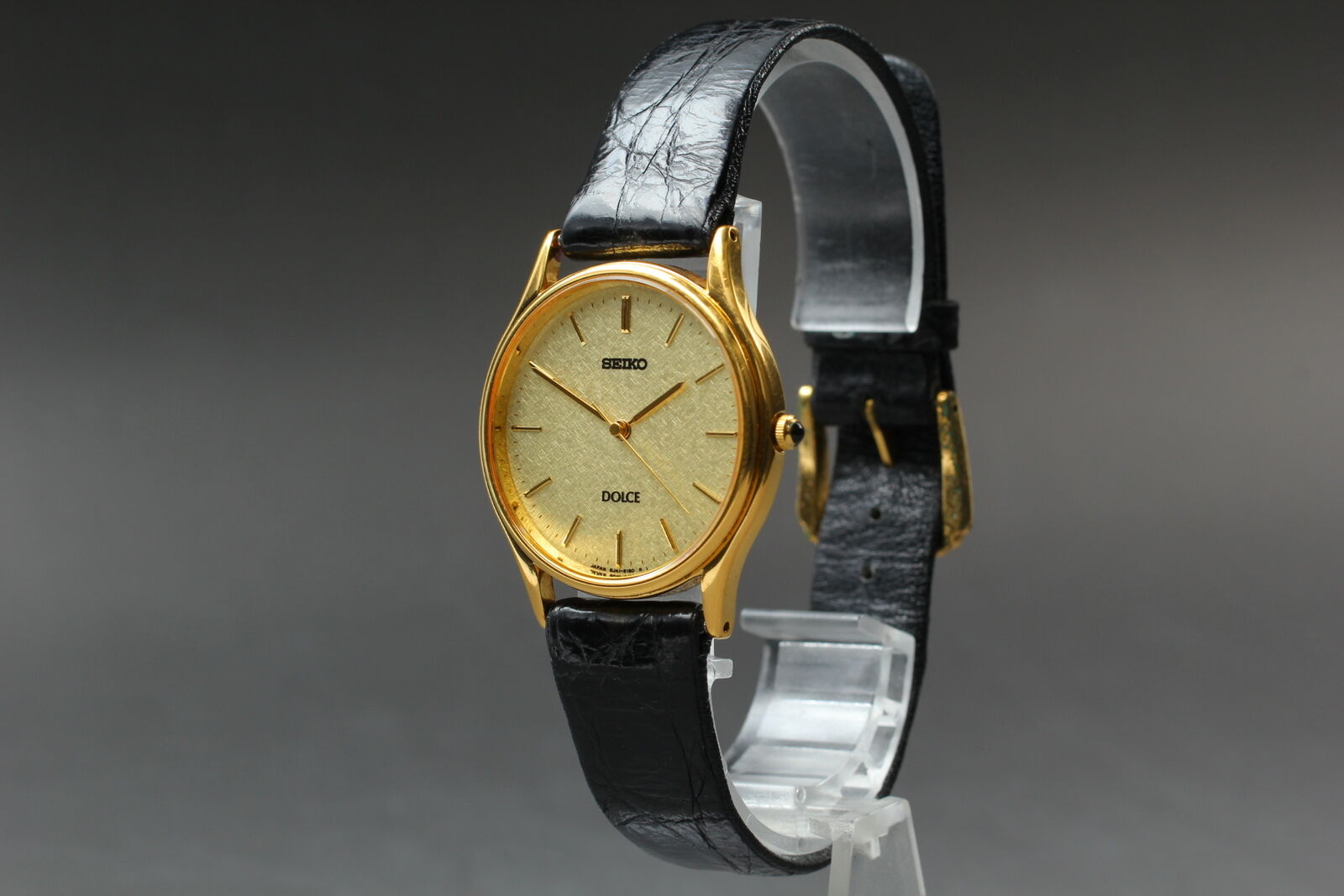 [Near MINT] Seiko Dolce 8J41-6100 Quartz Gold Dress Men\'s Vintage Watch JAPAN