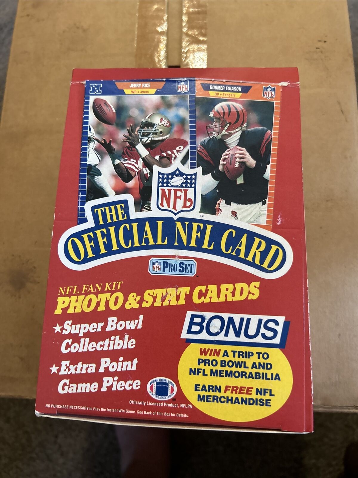 Vintage 1989 Pro Set NFL Football Series 1 Full Wax Box of 36 Unopened Packs