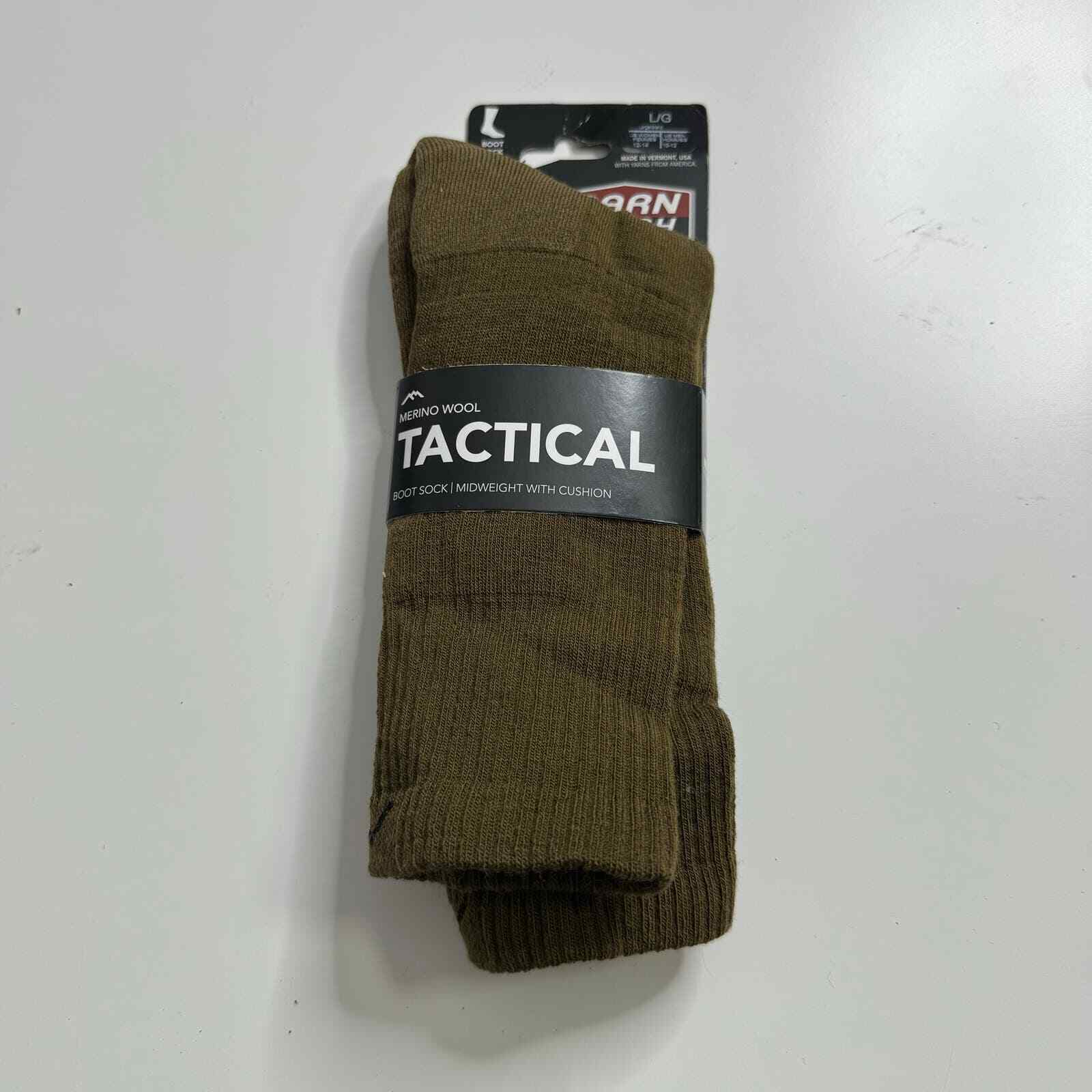 NWT DARN TOUGH Merino Wool Tactical Boot Socks Coyote Brown Large T421