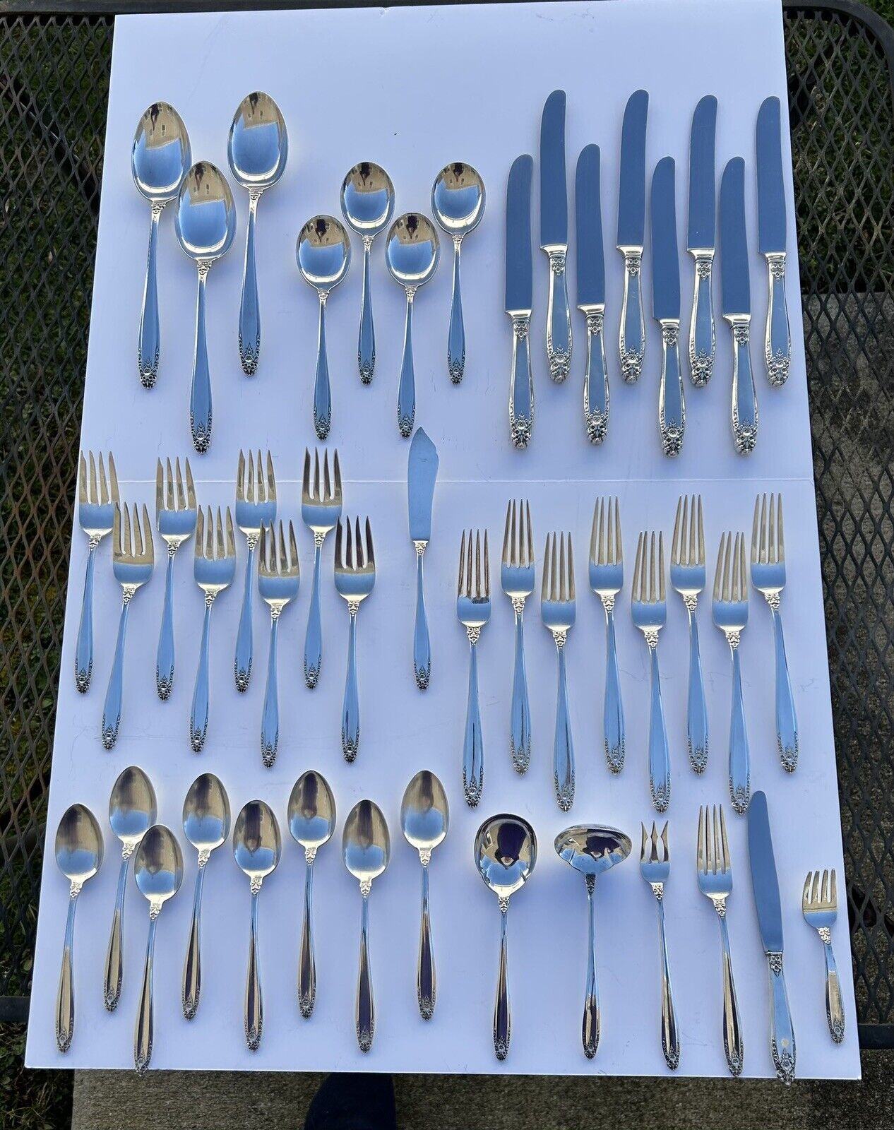 Vintage Prelude by International Sterling Silver Flatware 8 Service 46 Pieces